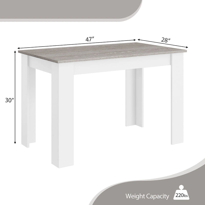 47-Inch Rectangular Dining Table for Small Spaces and Everyday Use
