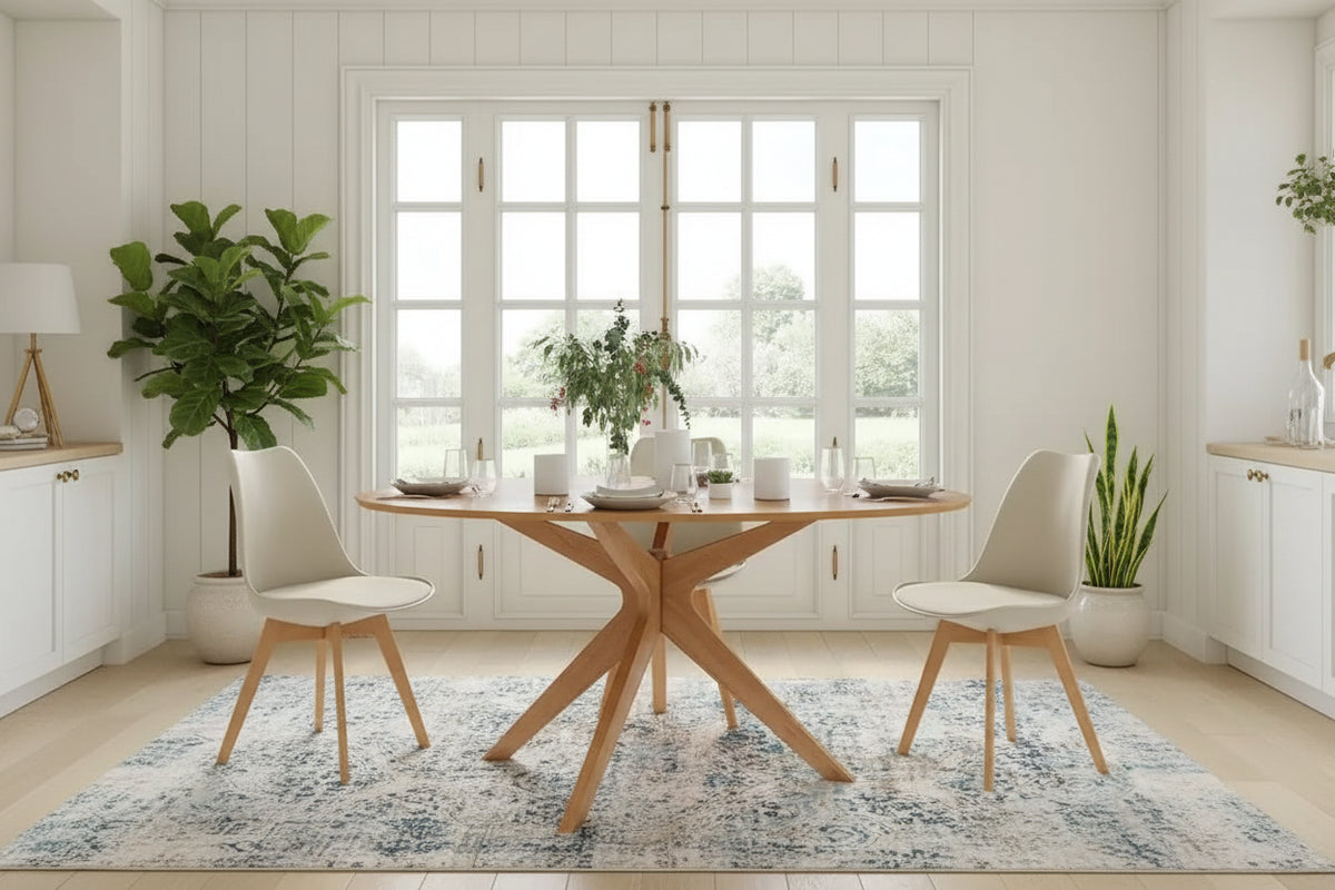 Celine Side Chairs with Natural Legs (Set of 2)