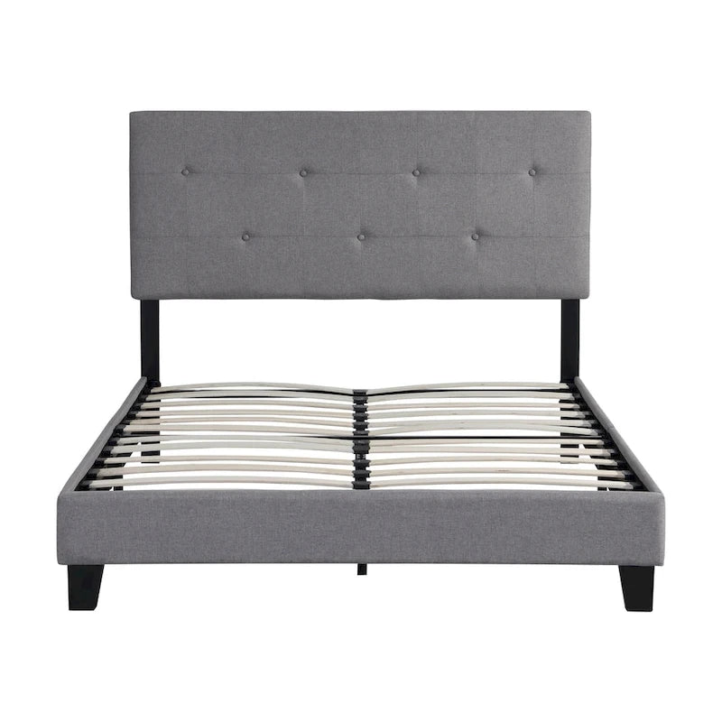 Full Size Upholstered Platform Bed Frame with Headboard