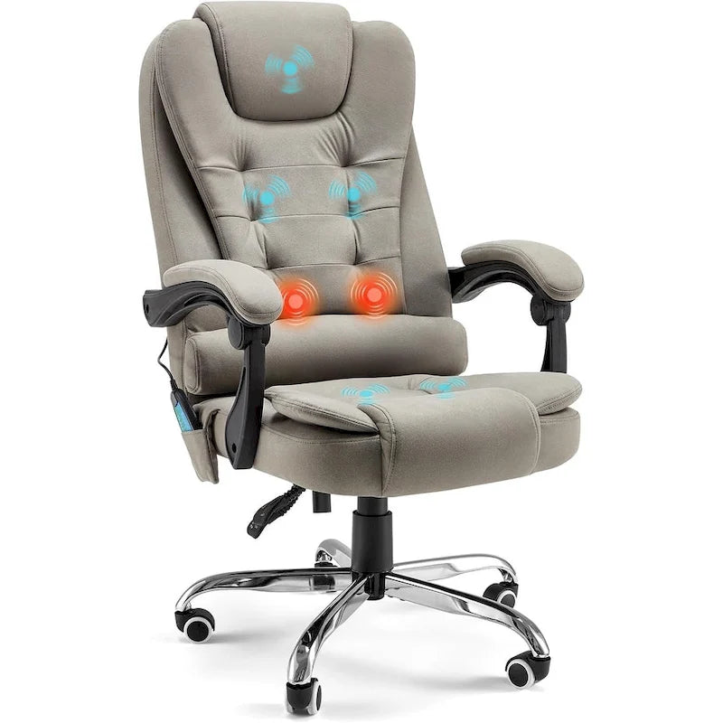 Ergonomic Office Chair with 7-Point Vibrating Massage and Heating Function