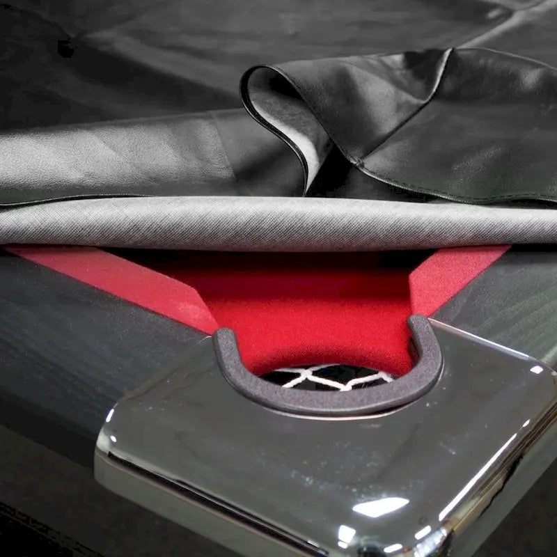 Heavy Duty PU Leather Billiard Pool Table Cover in Black, 7ft 8ft 9ft