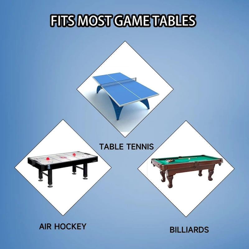 Heavy Duty PU Leather Billiard Pool Table Cover in Black, 7ft 8ft 9ft